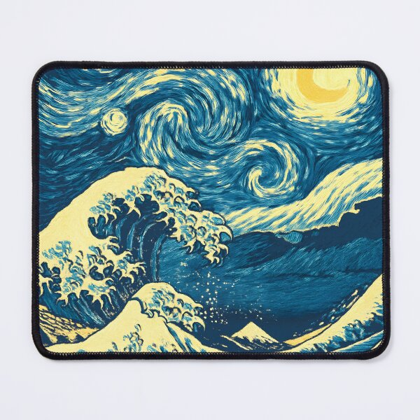 Item preview, Starry Night Off The Wave of Kanagawa designed and sold by Alema Art.