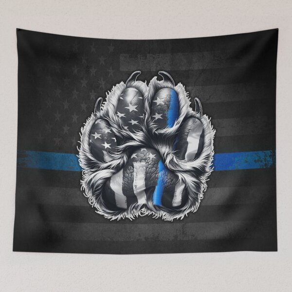 Item preview, Thin Blue Line K9 Paw – Police Support Design designed and sold by artistwill.
