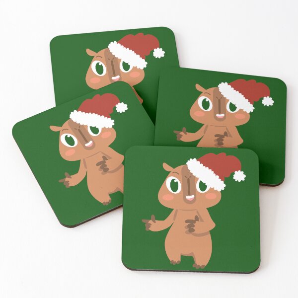 Item preview, cute christmas capybara santa claus designed and sold by Gossip Rag.