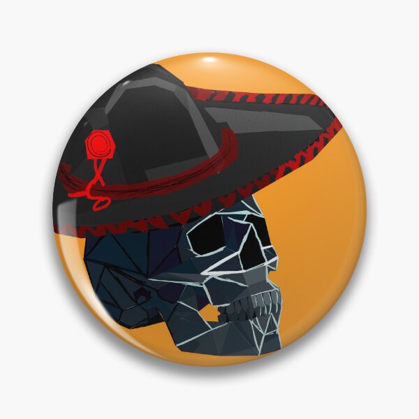 Item preview, Charro Negro Skull - Low Poly Mexican Gothic Art designed and sold by Just-Draws-22.