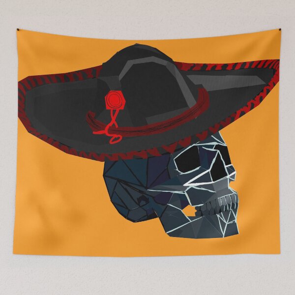 Item preview, Charro Negro Skull - Low Poly Mexican Gothic Art designed and sold by Just-Draws-22.