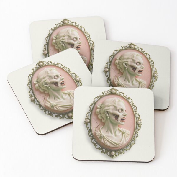 Item preview, Zombie Victorian Woman Vintage Cameo Monster Girly Gothic designed and sold by TackyTime.