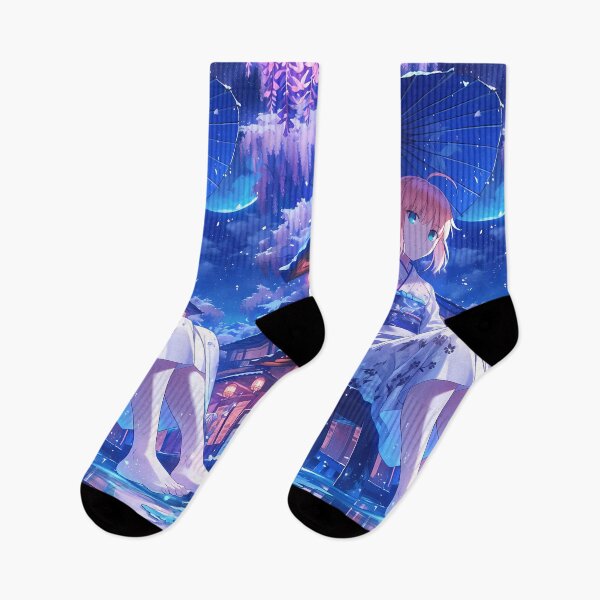 Item preview, Saber Fate Stay Night Anime Wisteria Snowfall Umbrella Glow designed and sold by juniorcastros.