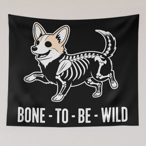 Item preview, Dancing Corgi Skeleton Vector Illustration designed and sold by zoughlal.