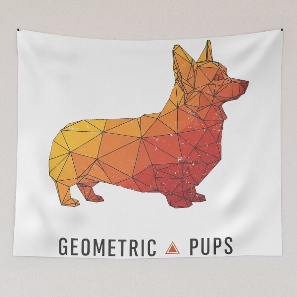 Item preview, Low Poly Geometric Corgi Silhouette Gradient Vector designed and sold by zoughlal.