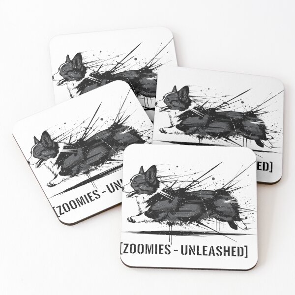 Item preview, Brushstroke Corgi Silhouette with Ink Splatter Effect designed and sold by zoughlal.