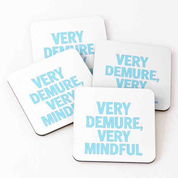 Item preview, VERY DEMURE, VERY MINDFUL – Blue Neon Style on Dark Background designed and sold by ShadeFrameFlo.