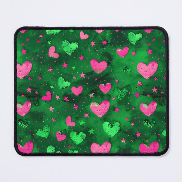 Item preview, Green and Pink Hearts designed and sold by Dawne's Designs.