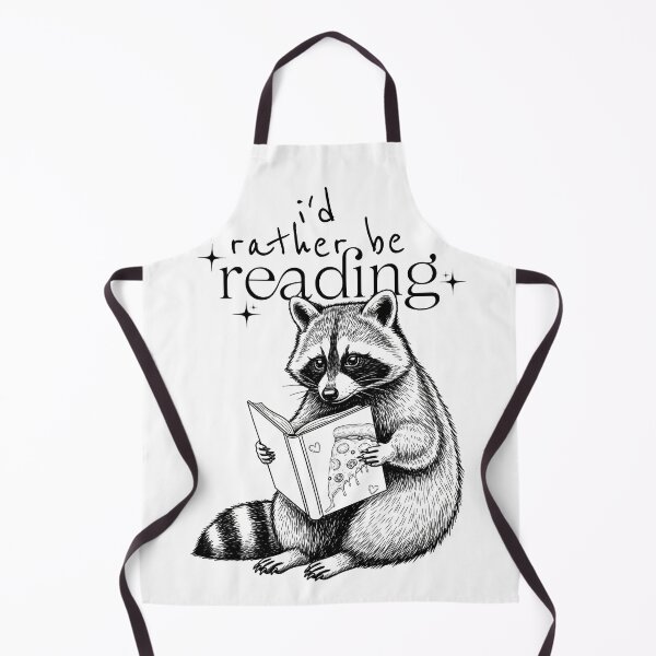 Item preview, I'd Rather Be Reading Raccoon designed and sold by DeafPigeonDesigns.