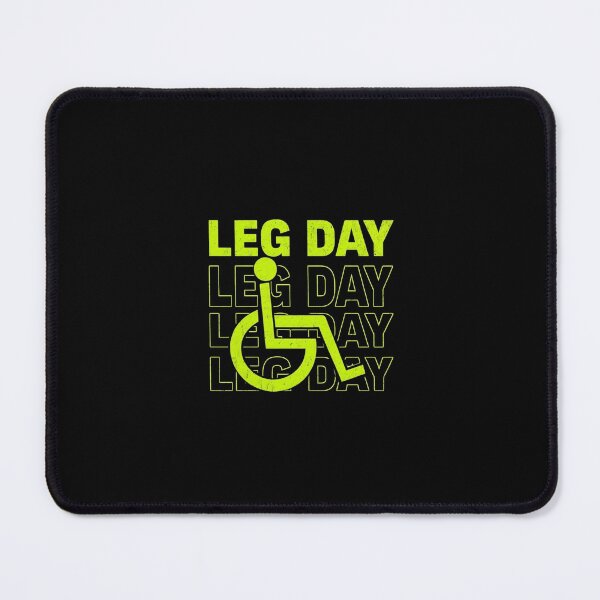 Item preview, Funny Leg Day – gym humor with wheelchair icon, workout joke for fitness lovers, leg training meme gift designed and sold by girlstrend.