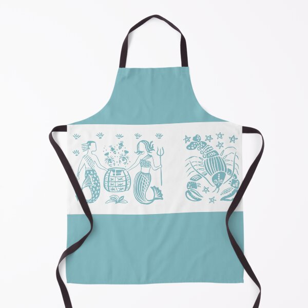 Item preview, Merfolk and Crustaceans — blue on white designed and sold by tanaudel.