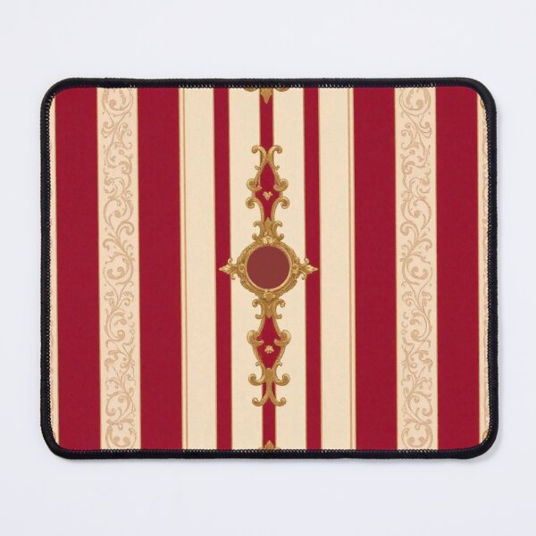 Item preview, Dusk Red & Alabaster Striped Gold Baroque designed and sold by DesignsByPrnces.