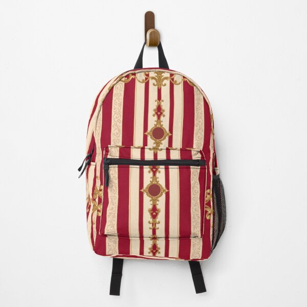 Item preview, Dusk Red & Alabaster Striped Gold Baroque designed and sold by DesignsByPrnces.