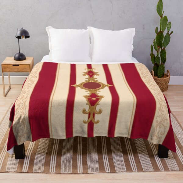 Item preview, Dusk Red & Alabaster Striped Gold Baroque designed and sold by DesignsByPrnces.