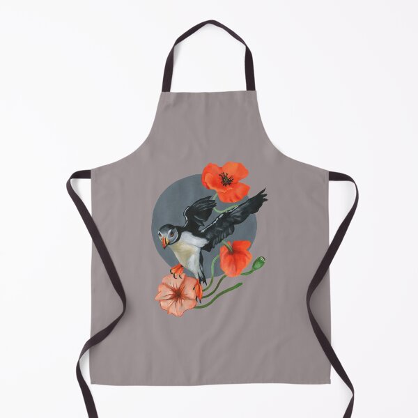 Item preview, Atlantic puffin and flowers  designed and sold by KnowingWonder.