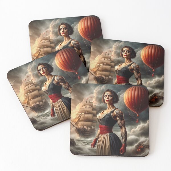 Item preview, Epic Tattooed Warrior: Stormy Seas & Adventure Skies designed and sold by Ghost Archer Illusions.
