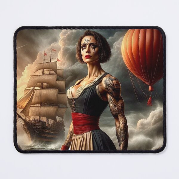 Item preview, Epic Tattooed Warrior: Stormy Seas & Adventure Skies designed and sold by Ghost Archer Illusions.
