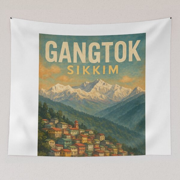 Item preview, Colorful Hillside of Gangtok, Sikkim designed and sold by Aryabek.