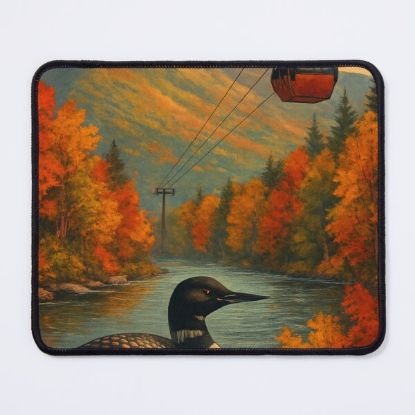 Item preview, Loon Mountain Gondola and Autumn Landscape designed and sold by Aryabek.