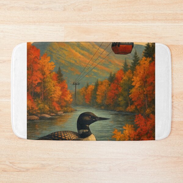 Item preview, Loon Mountain Gondola and Autumn Landscape designed and sold by Aryabek.