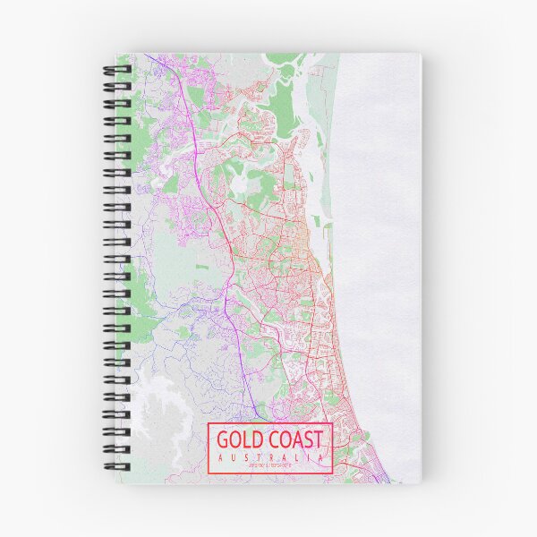 Item preview, Gold Coast City Map of Queensland, Australia - Colorful designed and sold by deMAP.