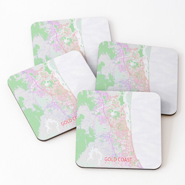 Item preview, Gold Coast City Map of Queensland, Australia - Colorful designed and sold by deMAP.