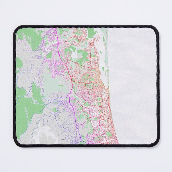 Item preview, Gold Coast City Map of Queensland, Australia - Colorful designed and sold by deMAP.