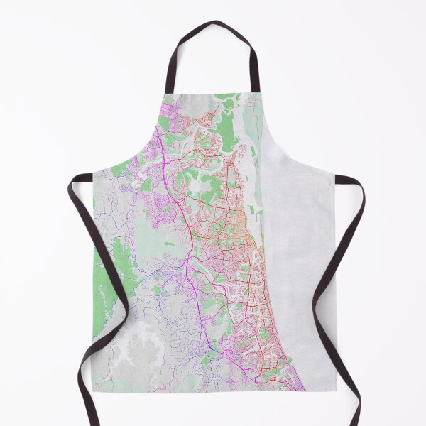 Item preview, Gold Coast City Map of Queensland, Australia - Colorful designed and sold by deMAP.