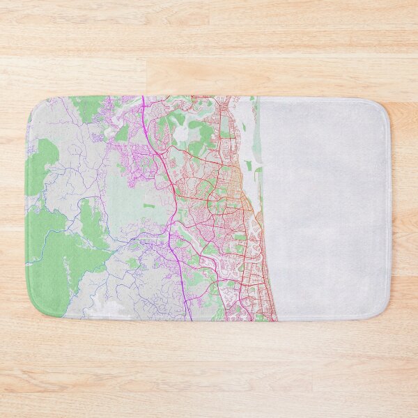 Item preview, Gold Coast City Map of Queensland, Australia - Colorful designed and sold by deMAP.