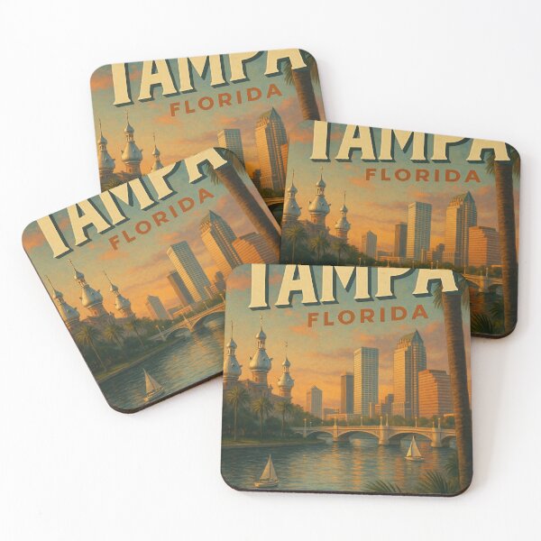 Item preview, Tampa Skyline and Hillsborough River, Florida designed and sold by Aryabek.