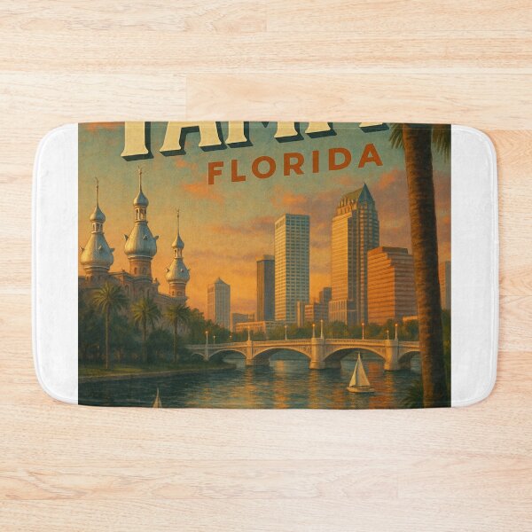 Item preview, Tampa Skyline and Hillsborough River, Florida designed and sold by Aryabek.