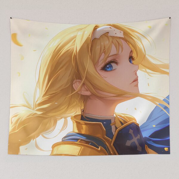 Item preview, Alice Zuberg Sword Art Online Anime Radiant Golden Knight designed and sold by earlobejerk.