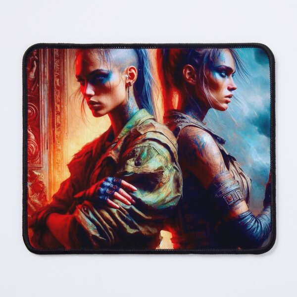Item preview, Fierce Duo: Post-Apocalyptic Warrior Sisters designed and sold by Ghost Archer Illusions.