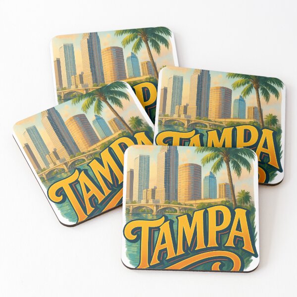 Item preview, Tampa Waterfront with Palm Trees, Florida designed and sold by Aryabek.