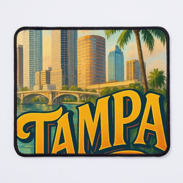 Item preview, Tampa Waterfront with Palm Trees, Florida designed and sold by Aryabek.