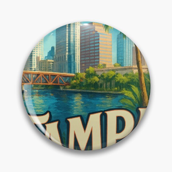 Item preview, Tampa Cityscape with Waterfront Bridge, Florida designed and sold by Aryabek.