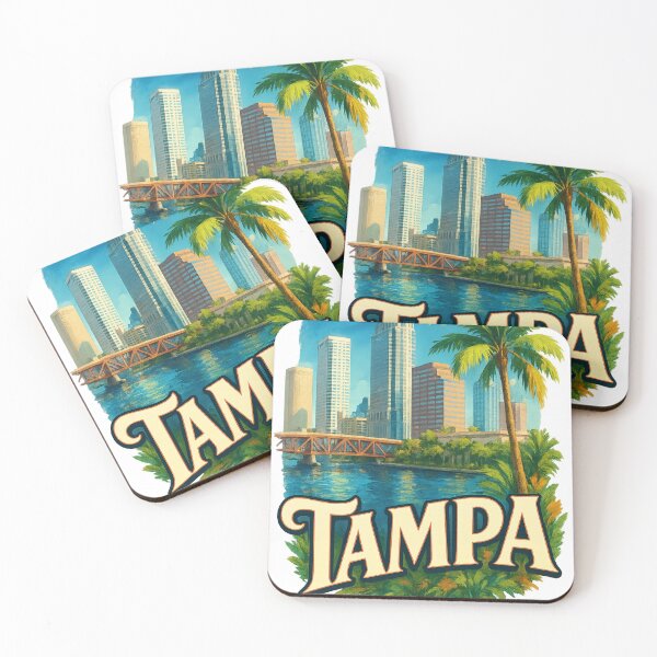 Item preview, Tampa Cityscape with Waterfront Bridge, Florida designed and sold by Aryabek.