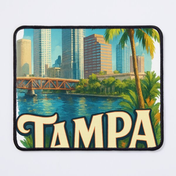 Item preview, Tampa Cityscape with Waterfront Bridge, Florida designed and sold by Aryabek.