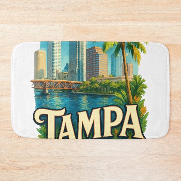 Item preview, Tampa Cityscape with Waterfront Bridge, Florida designed and sold by Aryabek.