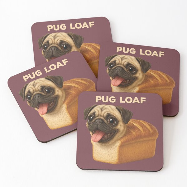 Item preview, Funny Pure Bread Cute Pug Loaf Dog Rolling Fatties designed and sold by d247.