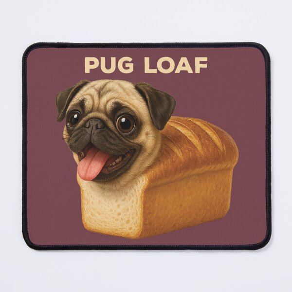 Item preview, Funny Pure Bread Cute Pug Loaf Dog Rolling Fatties designed and sold by d247.