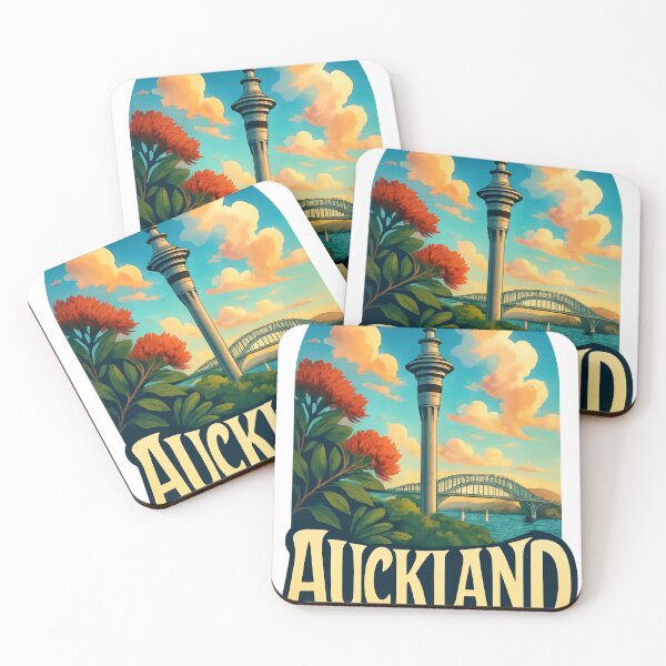 Item preview, Auckland Sky Tower and Harbour Bridge, New Zealand designed and sold by Aryabek.
