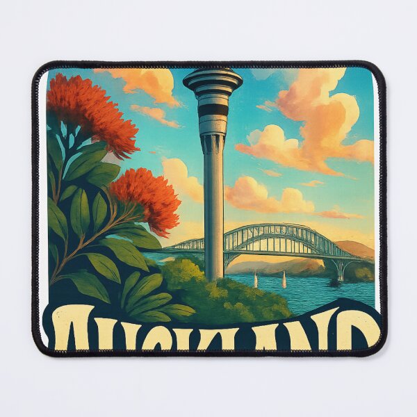 Item preview, Auckland Sky Tower and Harbour Bridge, New Zealand designed and sold by Aryabek.
