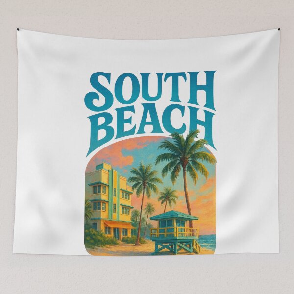 Item preview, South Beach Miami Lifeguard Tower and Art Deco Hotel, Florida designed and sold by Aryabek.