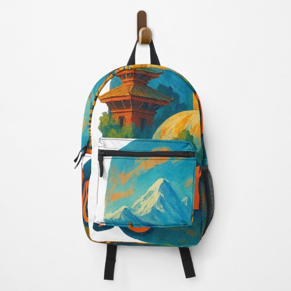 Item preview, Kathmandu Swayambhunath Stupa with Himalayas, Nepal designed and sold by Aryabek.