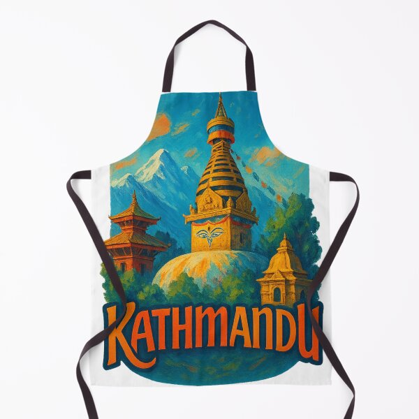 Item preview, Kathmandu Swayambhunath Stupa with Himalayas, Nepal designed and sold by Aryabek.