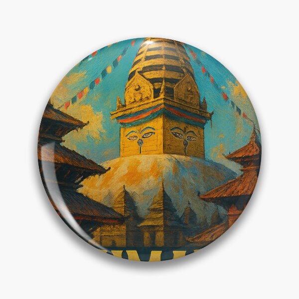 Item preview, Kathmandu Swayambhunath Stupa and Prayer Flags, Nepal designed and sold by Aryabek.
