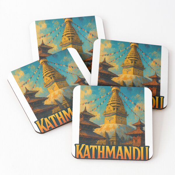 Item preview, Kathmandu Swayambhunath Stupa and Prayer Flags, Nepal designed and sold by Aryabek.