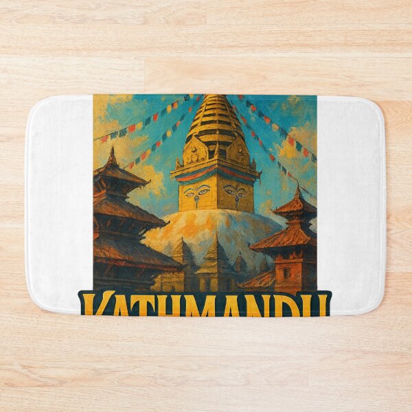Item preview, Kathmandu Swayambhunath Stupa and Prayer Flags, Nepal designed and sold by Aryabek.