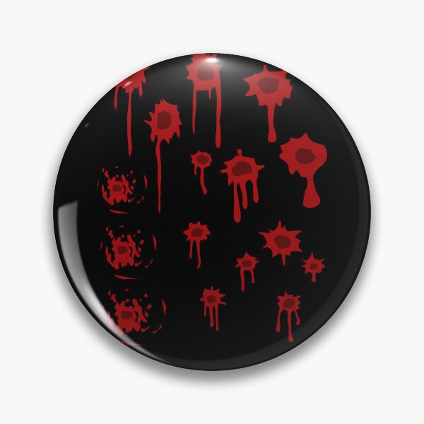 Item preview, of Blood Gunshot Bullet Hole Circle (multi sticker sheet black) designed and sold by ConceptLT.